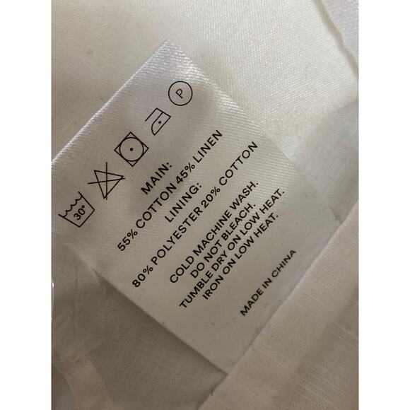 Peppermayo Women's White Y2K Mid Waist Linen A Line Micro Mini Skirt Size S - Picture 5 of 5